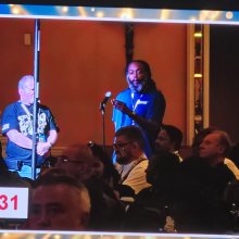 Executive Board Member speaking at TWU 27th International Convention.